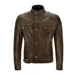 GIUBBOTTO BROOKLANDS DI PELLE BLACKBROWN-BELSTAFF