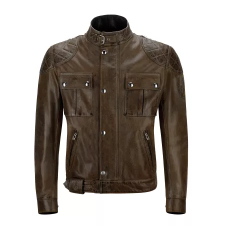 CAZADORA BROOKLANDS PIEL BLACKBROWN-BELSTAFF