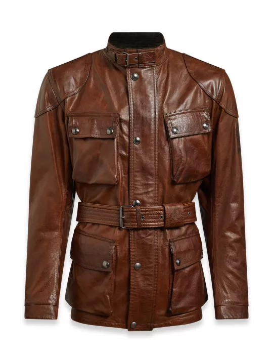 Trialmaster Pro Cuero Jacke aus gebranntem Leder - Belstaff