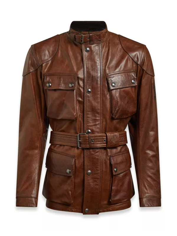 Trialmaster Pro Cuero Jacke aus gebranntem Leder - Belstaff