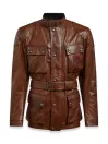 GIACCA TRIALMASTER PRO DI PELLE BURNT CUERO-BELSTAFF