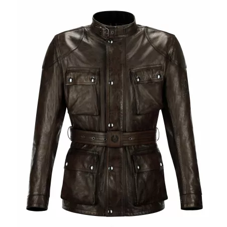 CHAQUETA TRIALMASTER PRO PIEL BLACKBROWN-BELSTAFF