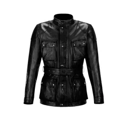 GIACCA TRIALMASTER PRO DI PELLE ANTIQUE BLACK-BELSTAFF