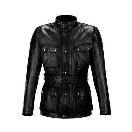 GIACCA TRIALMASTER PRO DI PELLE ANTIQUE BLACK-BELSTAFF