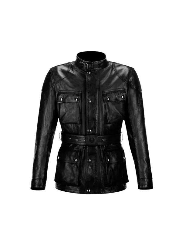LEATHER JACKET Trialmaster PRO ANTIQUE BLACK-BELSTAFF