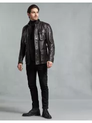 GIACCA TRIALMASTER PRO DI PELLE ANTIQUE BLACK-BELSTAFF