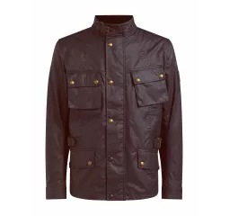 Crosby 2 Tech Wax Mahogany retro jacket- Belstaff