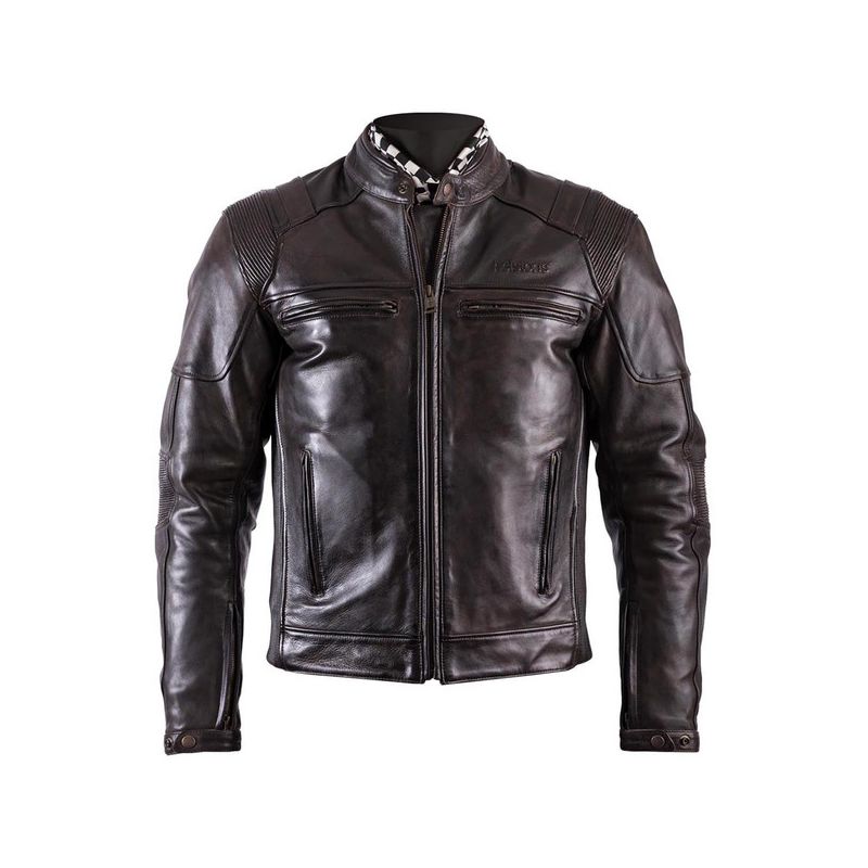 Helstons - Trust Leather Plain Retro Jacket