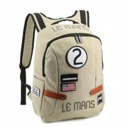 24H Le Mans LEGEND - back cotton beige bag