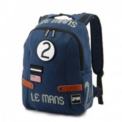 24H Le Mans LEGEND - Backpack blue cotton