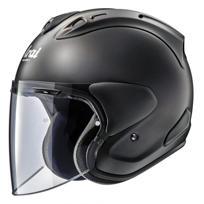 Casque Helmet Jet CGM Vintage avec cuir  Homologué Noir XS S M L XL