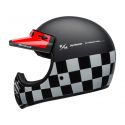 CASQUE MOTO-3 FASTHOUSE CHECKERS MATTE/GLOSS BLACK/WHITE/RED