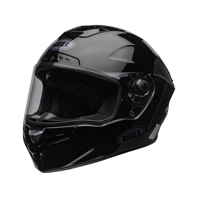 CASCO RACE STAR FLEX DLX VELOCITY MATTE/GLOSS BLACK - BELL|VINTAGE MOTORS