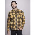 Shirt Check Leather retro jacketYellow - DMD