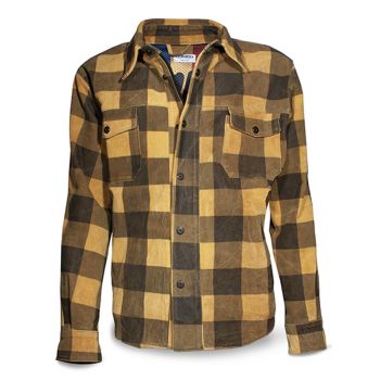 Shirt Check Leather retro jacketYellow - DMD