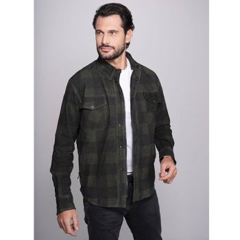 Shirt Check Leather retro jacketGreen - DMD
