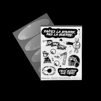 Stickers réfléchissants noirs x4