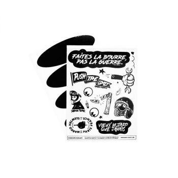Stickers réfléchissants noirs x4