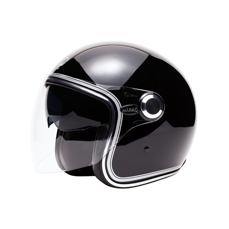 Jet Black casco lucido Marko Boreal ha fasce