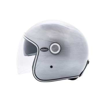 Boreal Scratched Silver Open Face Helmet - Mârkö