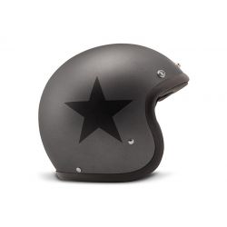 Vintage Star Grey Open Face Helmet - DMD