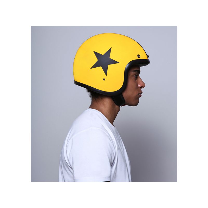 Acquisto Vintage Motorcycle Caschi Jet Dmd STAR GIALLO DMD a buon mercato