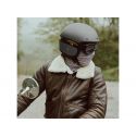 Vintage Matt Grey Open Face Helmet - DMD