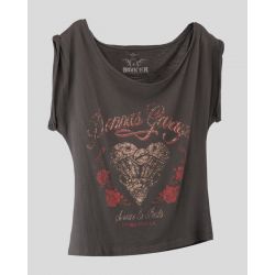 Camiseta Shovel Heart Loose Mujer - Rokker