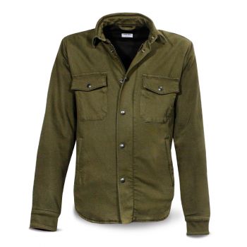 Handmade Shirt Green Cotton Man retro jacket- DMD