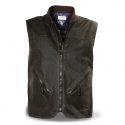 GILET HANDMADE WAXED COTTON MAN OLIVE - DMD