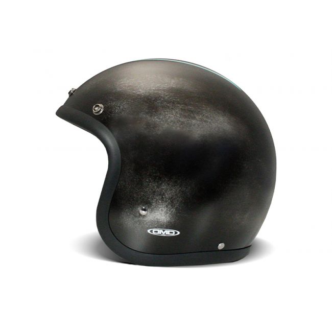 Handmade Vintage Fulmine Black Open Face Helmet - DMD