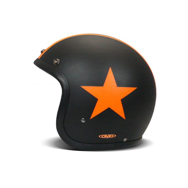 Vintage Star Orange Open Face Helmet - DMD