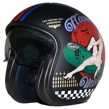 Vintage Pinup 9 Bm Open Face Helmet - Premier