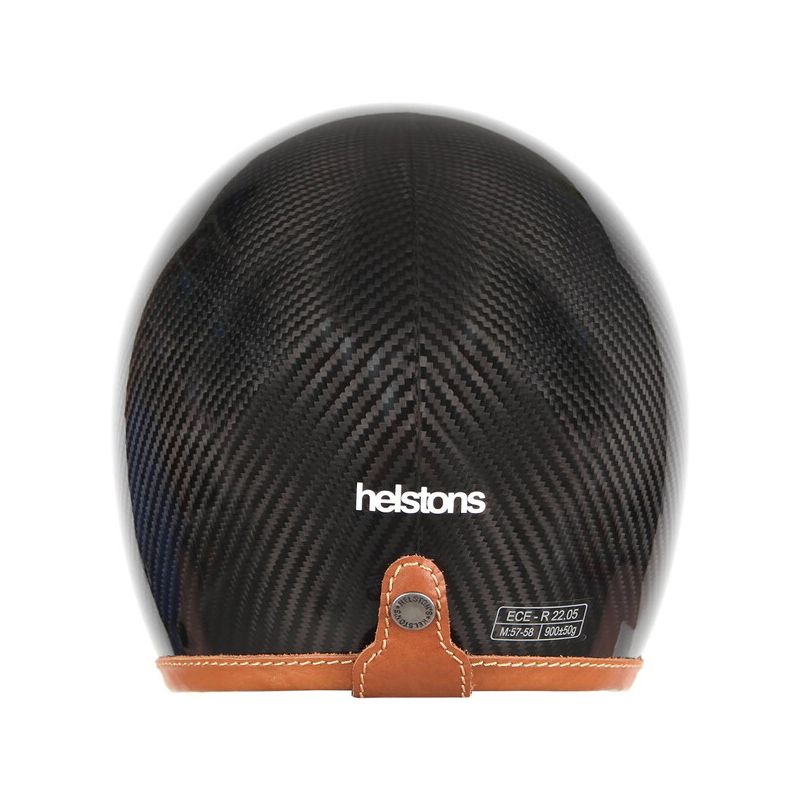 Casque Jet Naked Helmet Fibre De Carbone Helstons Noir Mat Xl