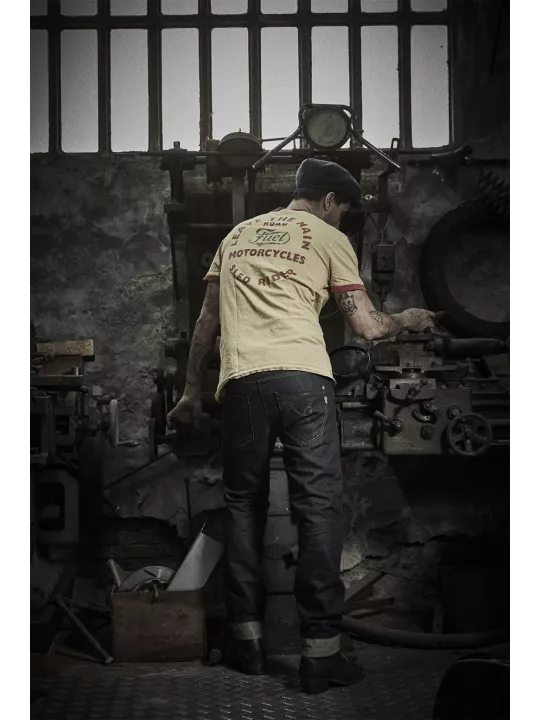 JEANS GREASY SELVEDGE - FUEL