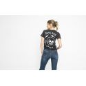 Maglietta moto donna Live Fast Skull Fade Out - John Doe