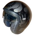 Vintage Bd U17 Metal Grey Open Face Helmet - Premier