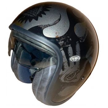 Vintage Bd U17 Metal Grey Open Face Helmet - Premier