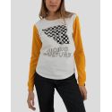 Checkerboard Crop Top Longsleeve Lady - Riding Culture