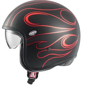 Vintage Fr Red Chromed Bm Open Face Helmet - Premier