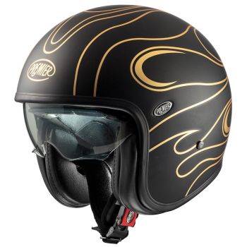 Vintage Fr Gold Chromed Bm Open Face Helmet - Premier
