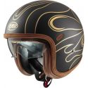 Vintage Platinum Carbon Fr Gold Chromed Bm Open Face Helmet - Premier