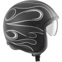 Vintage Platinum Carbon Fr Silver Chromed Bm Open Face Helmet - Premier