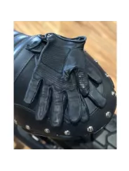 Handschuhe Shield Black Leather - Dmd
