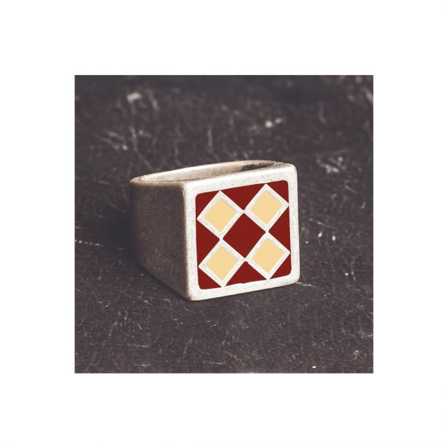 Bague Bullit Red & Beige - Holy Freedom