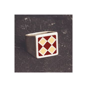Bague Bullit Red &amp; Beige - Holy Freedom