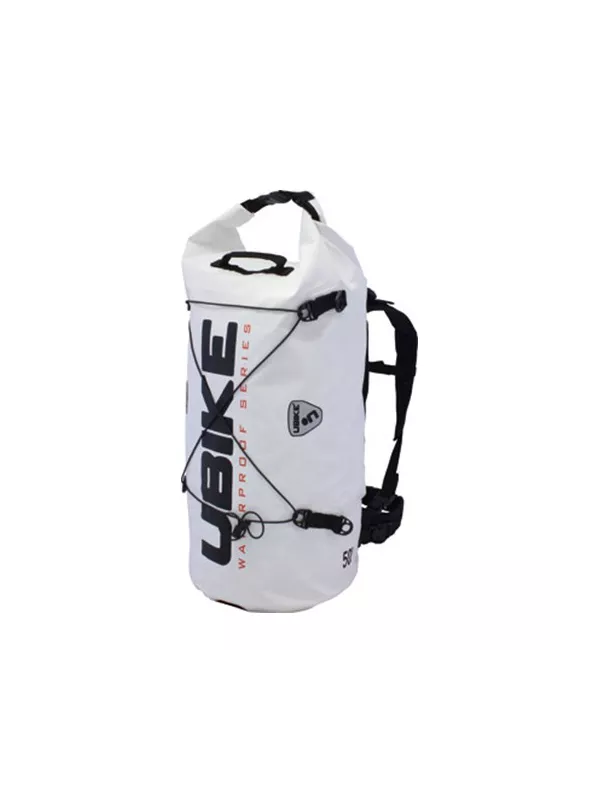 Bolsa impermeable blanca Bolsa cilíndrica 50L Ubike