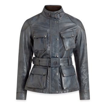 Blouson Trialmaster Jacket Lady Leather Insignia Blue - Belstaff