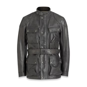 Trialmaster Leather Jacket Granite Grey - Belstaff