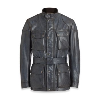 Trialmaster Leather Jacket Insignia Blue - Belstaff